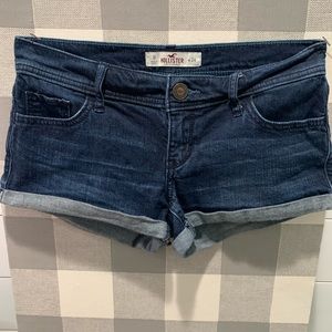 Hollister, Blue Jean shorts.